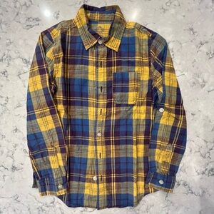 Boys M There Abouts Yellow and Purple Long Sleeve Shirt